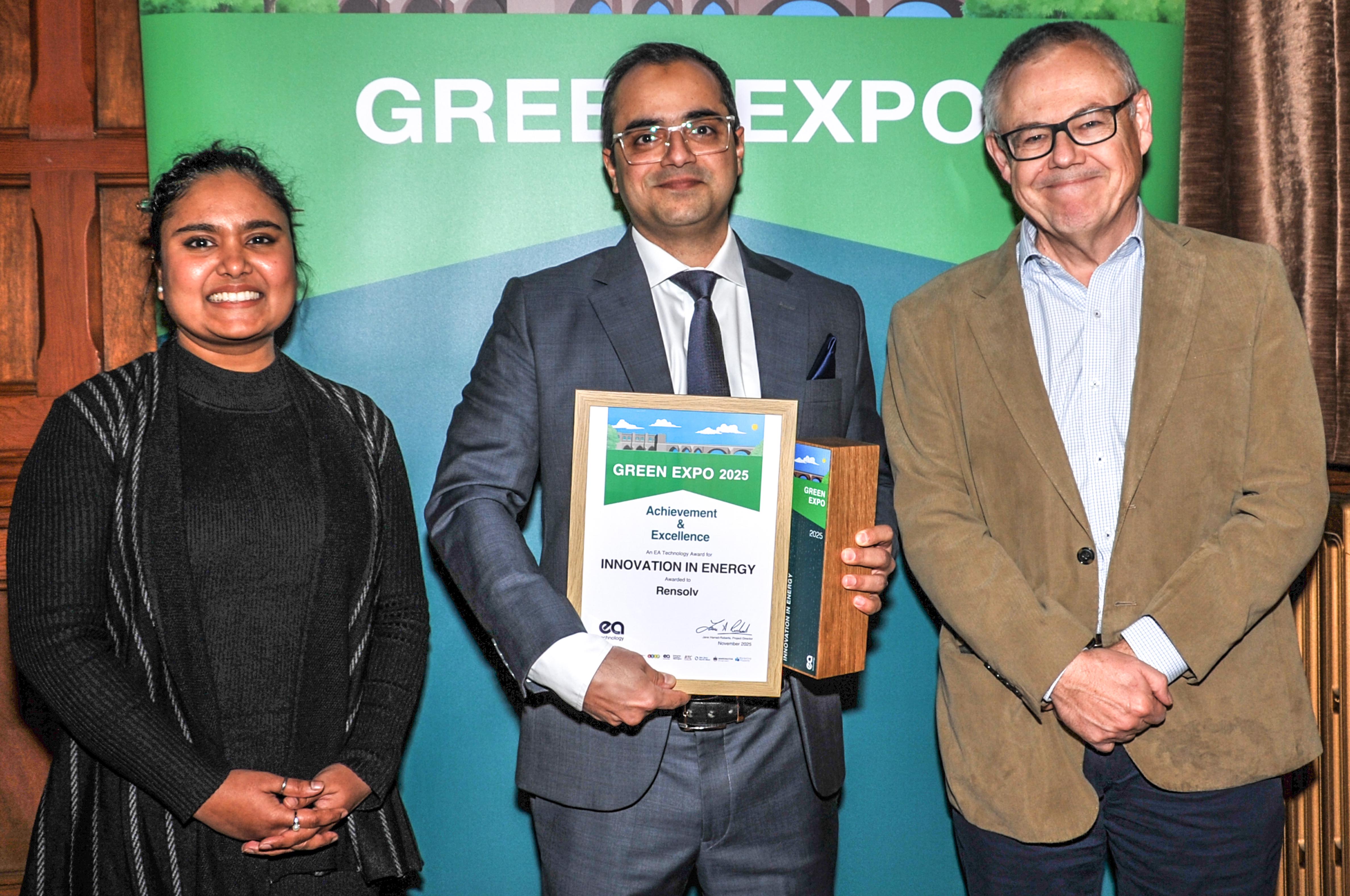 RenSolv receiving the Green Expo 2025 Innovation in Energy award