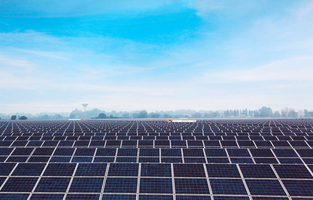 Solar farm illustration